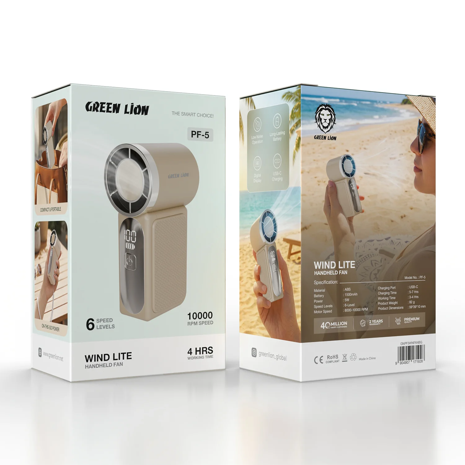 فن خنک کننده دستی گرین لاین مدل WIND LITE