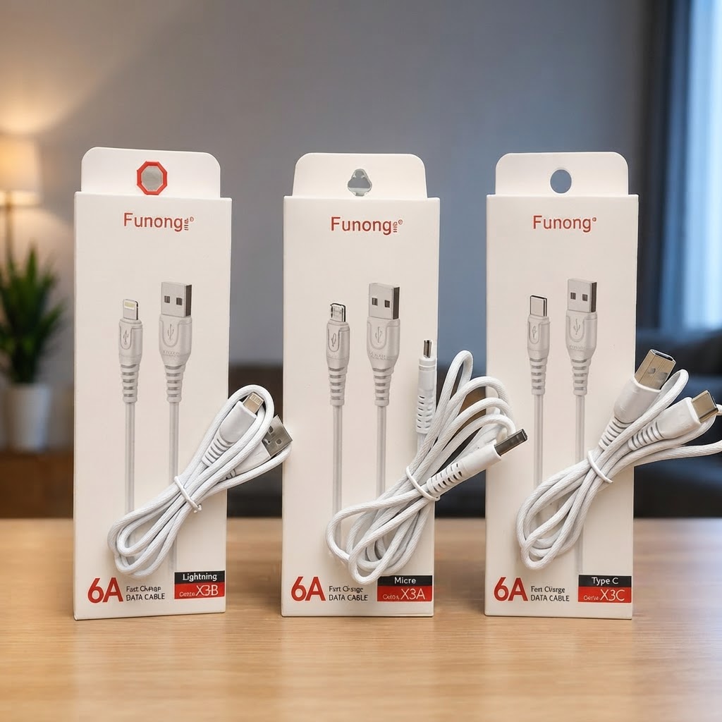 کابل type c مدل X3C  funong (حداقل سفارش 10 عددی)